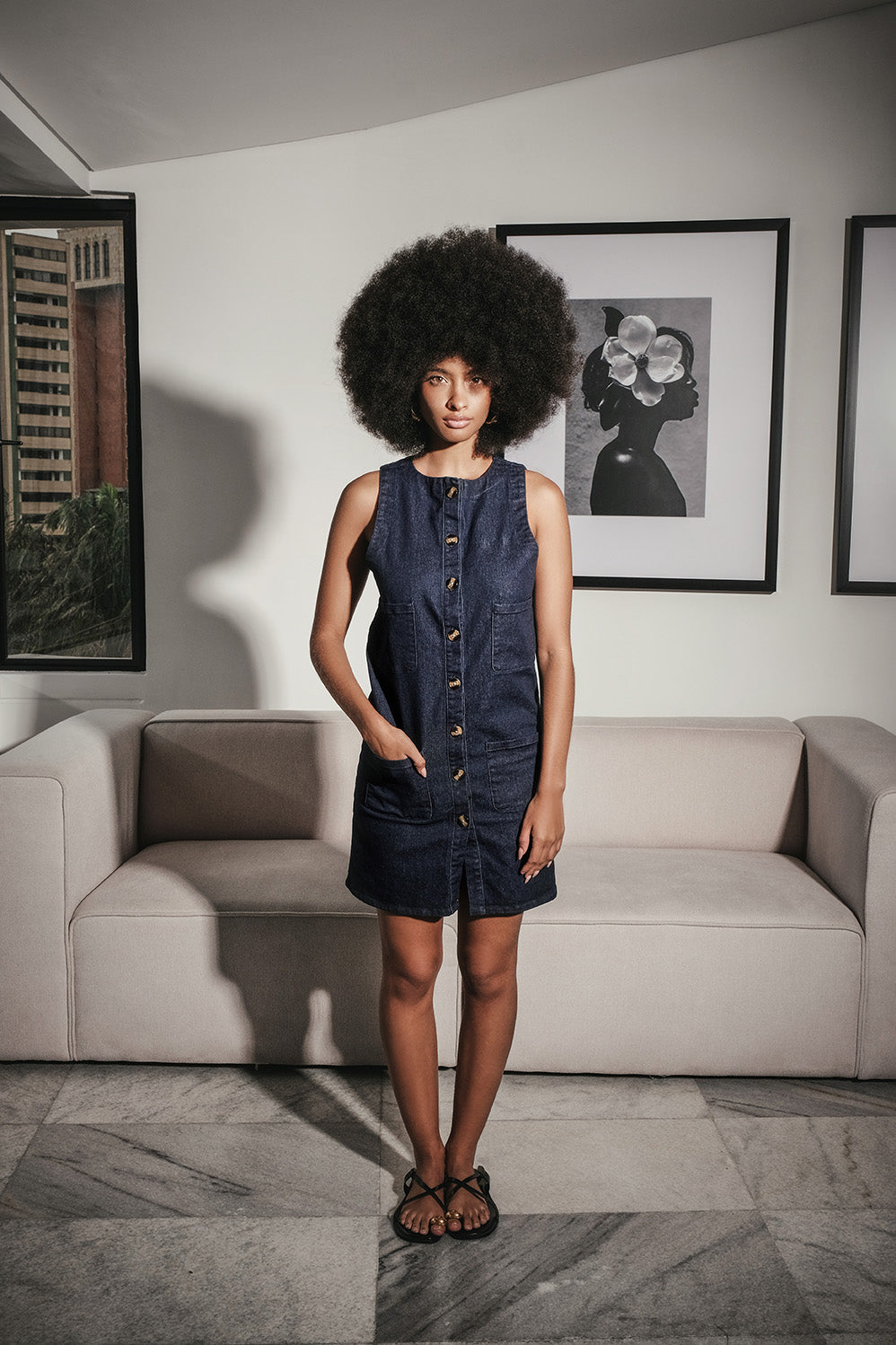 THE TIDE DRESS - DENIM LOVELY