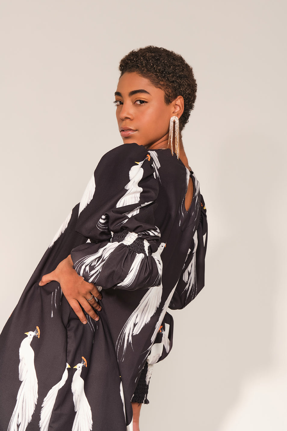 Makeda Tunic - Black Peacock