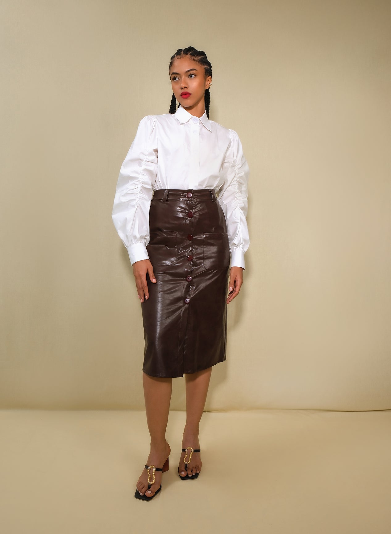 ALAMO SKIRT - CHOCOLATE