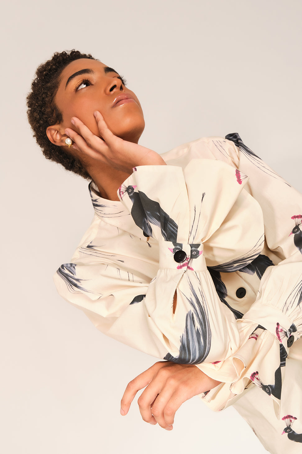 Sotomayor Shirt - Cream Peacock