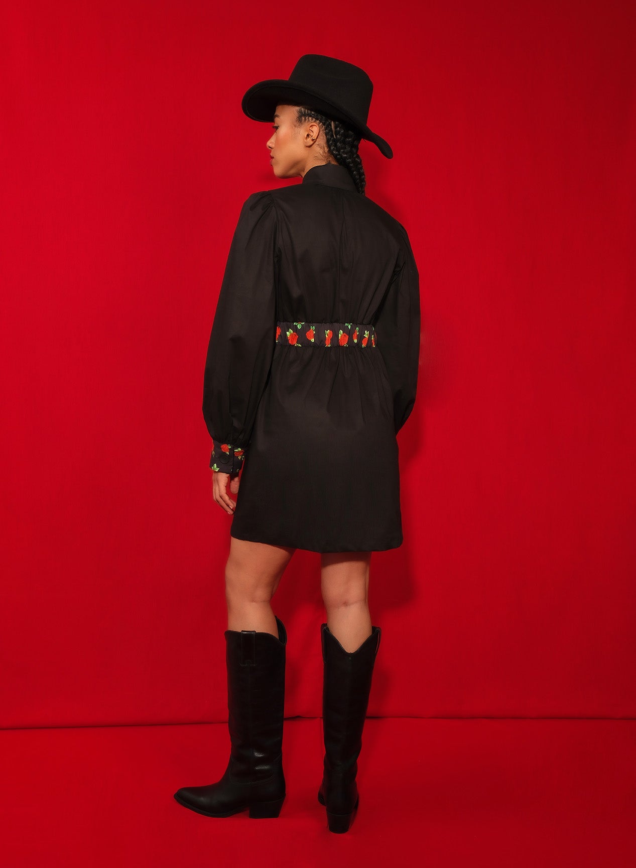 ALAMO SHORT DRESS - BLACK
