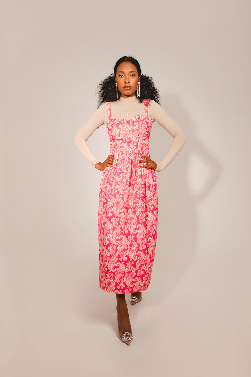 Antoniette 2 Dress - Pink Lace