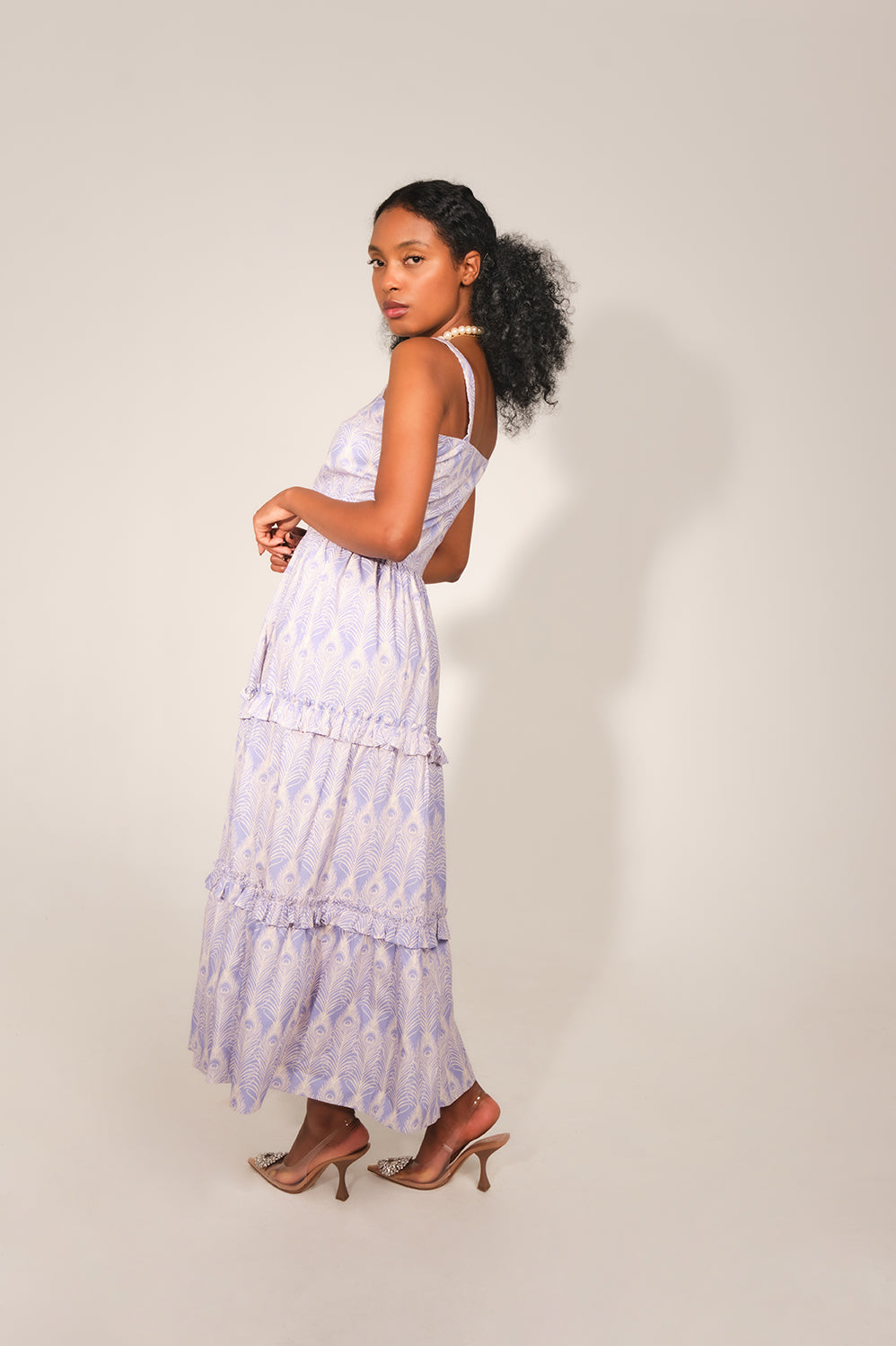 Antoniette Dress - Lilac Feather