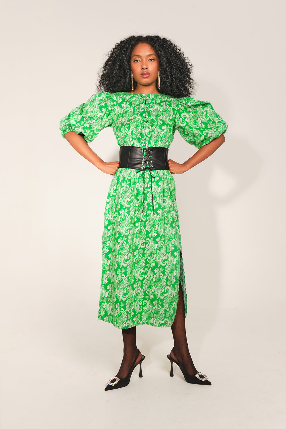 Cixi Maxi Tunic - Green Lace