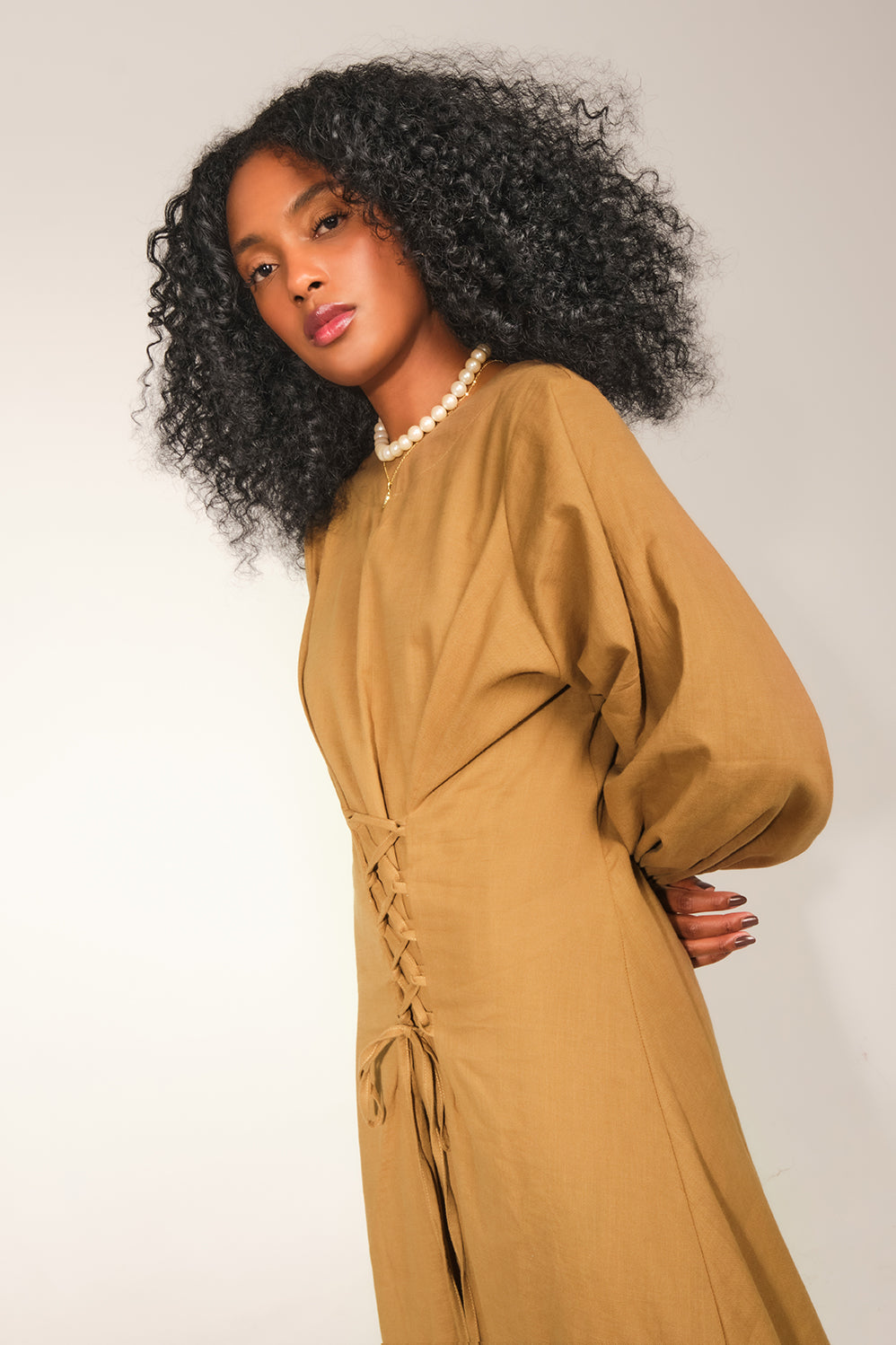 Hangbe Dress - Caramelo