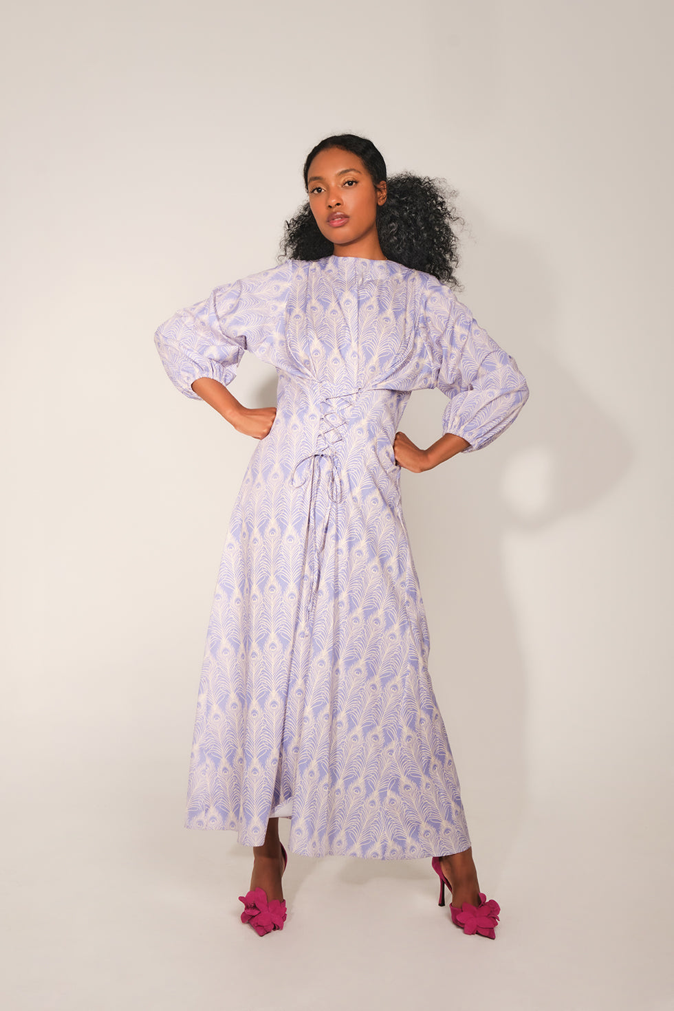 Hangbe Dress - Lilac Feather