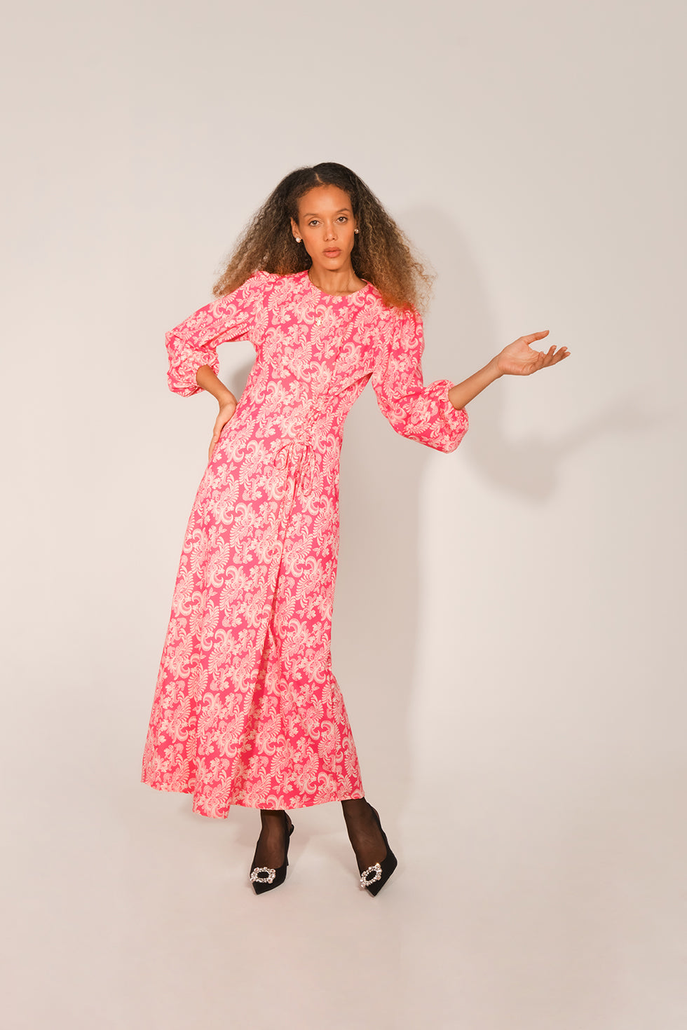 Lilibet Dress - Pink Lace