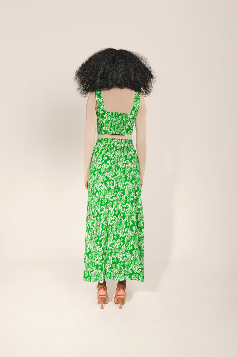 Nubian Corset - Green Lace