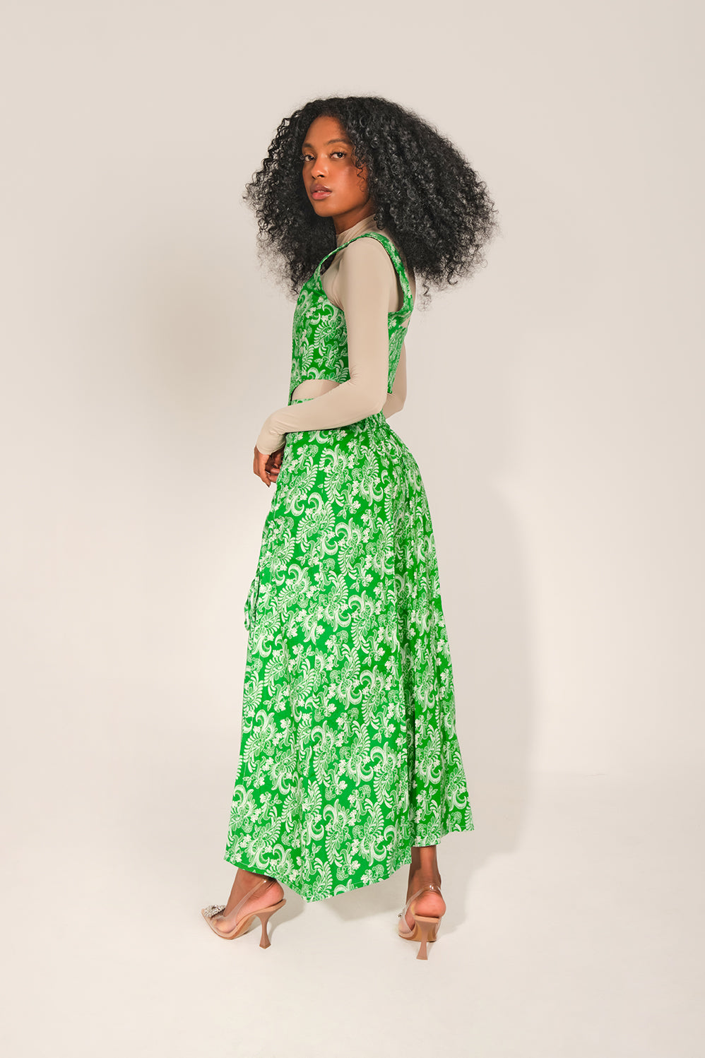 Nubian Corset - Green Lace