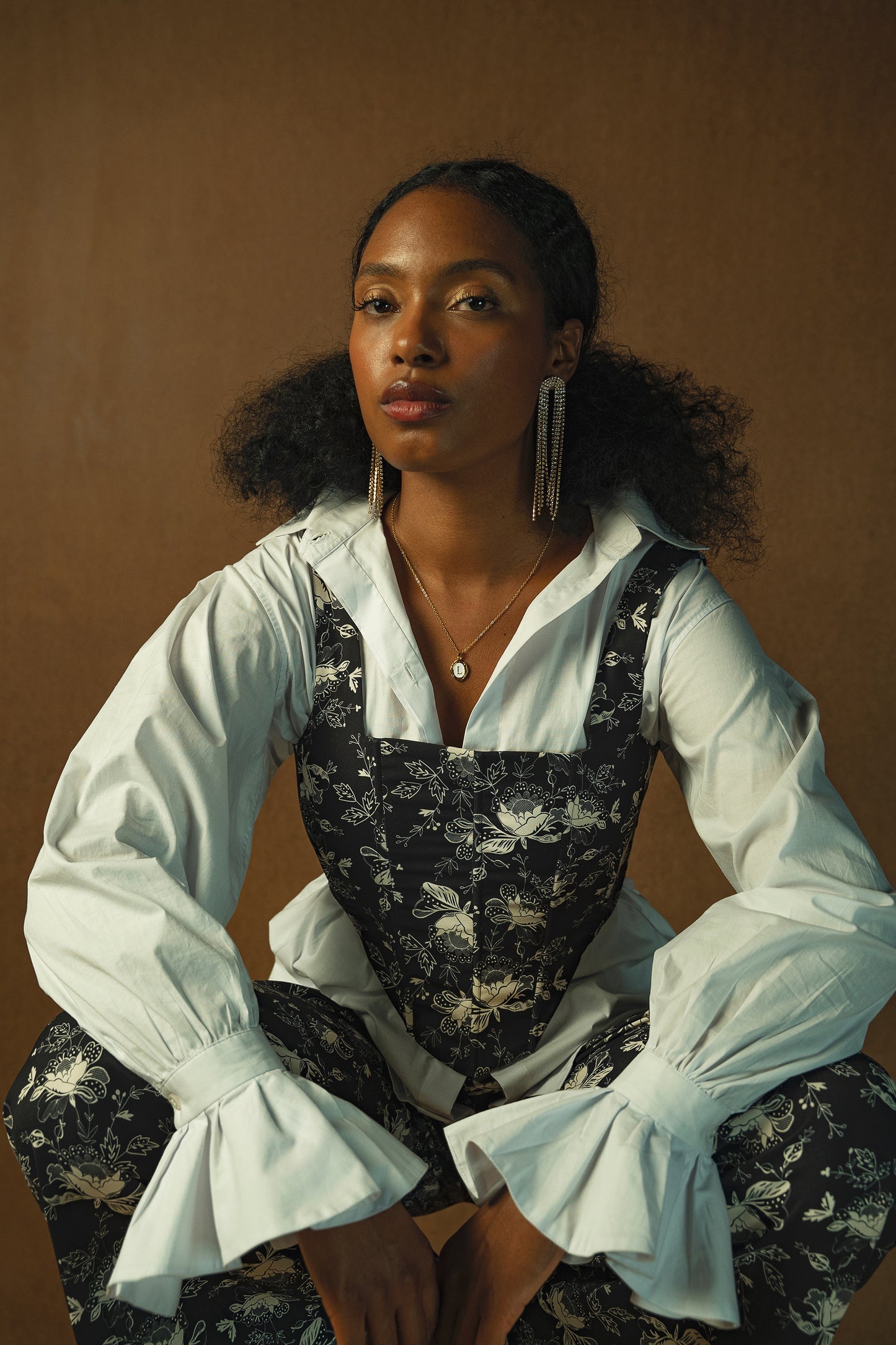 Nubian Corset - Black Lace