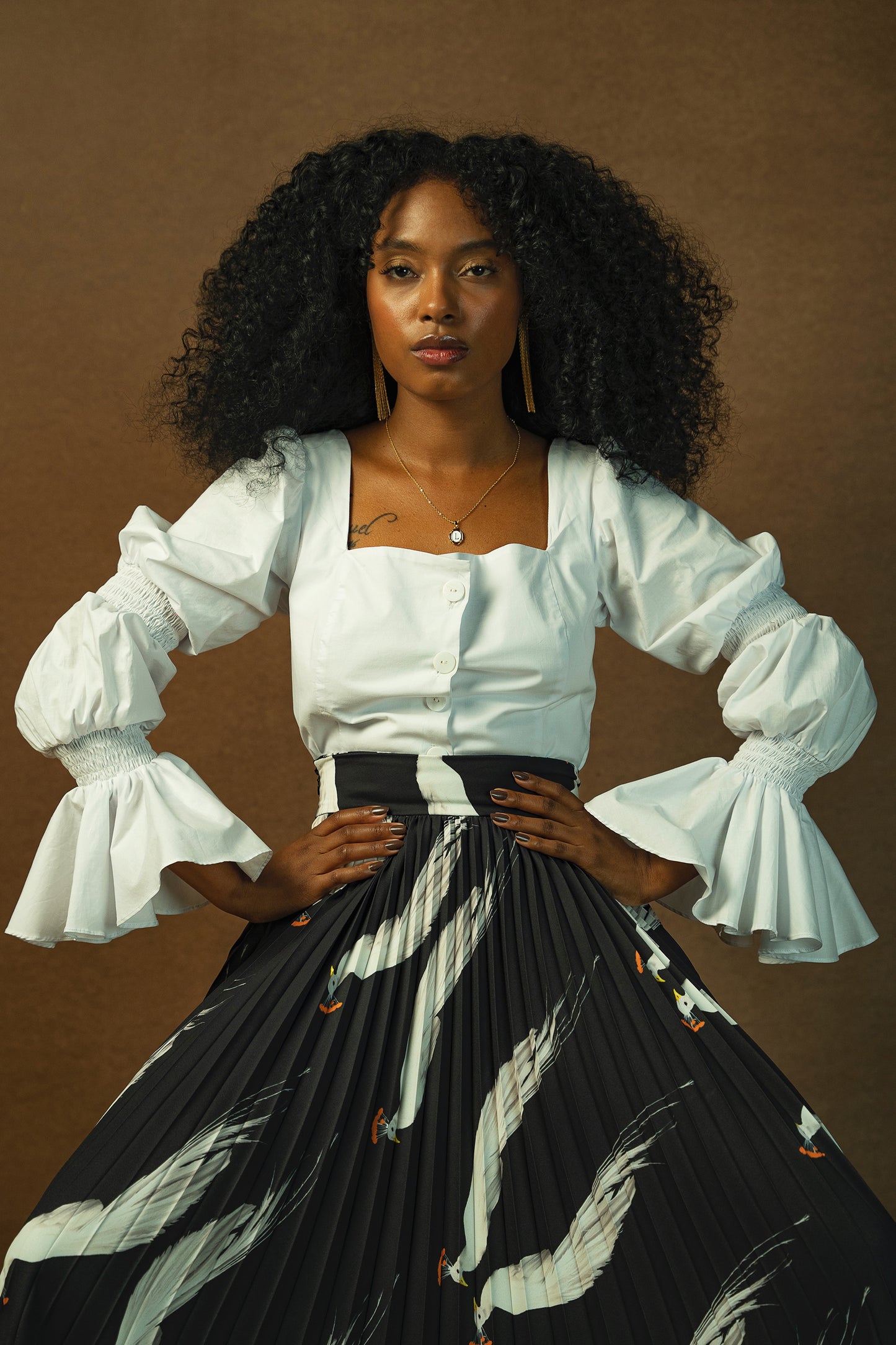 Susan B Skirt - Black Peacock