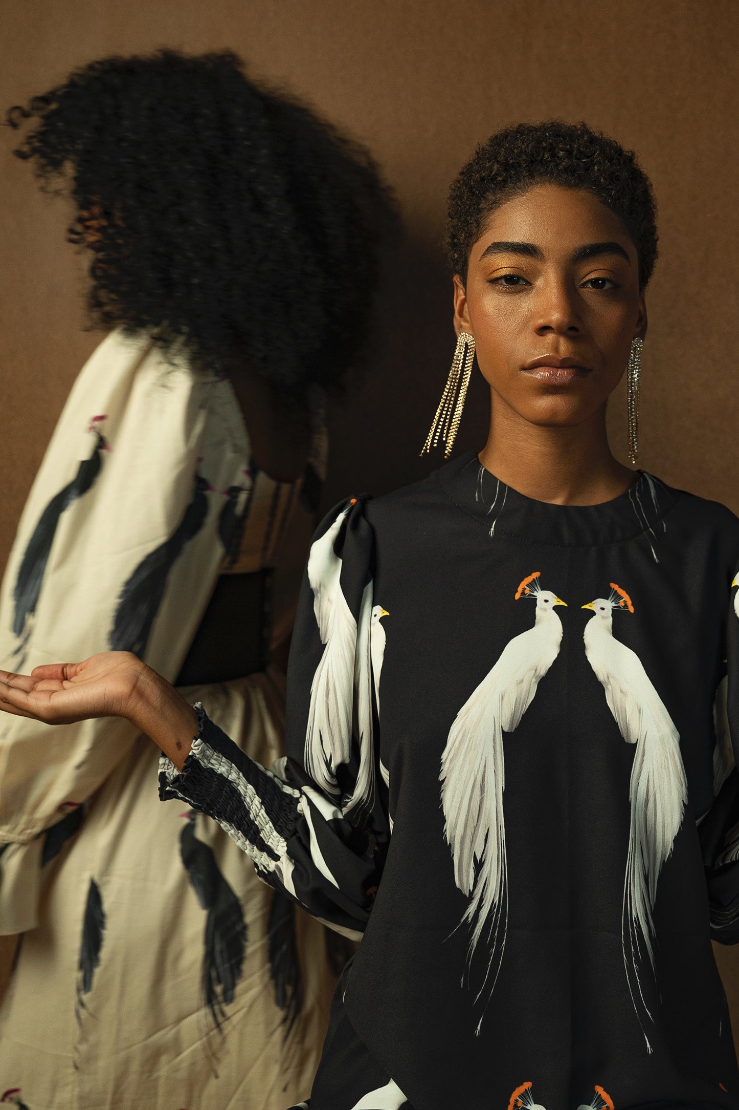 Makeda Tunic - Black Peacock
