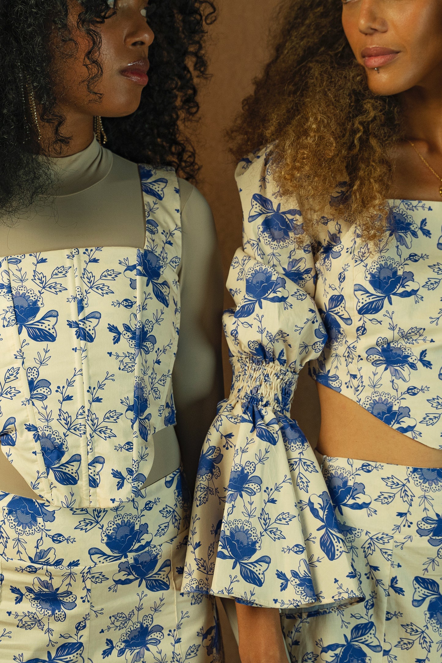 Nubian Corset - Blue Lace
