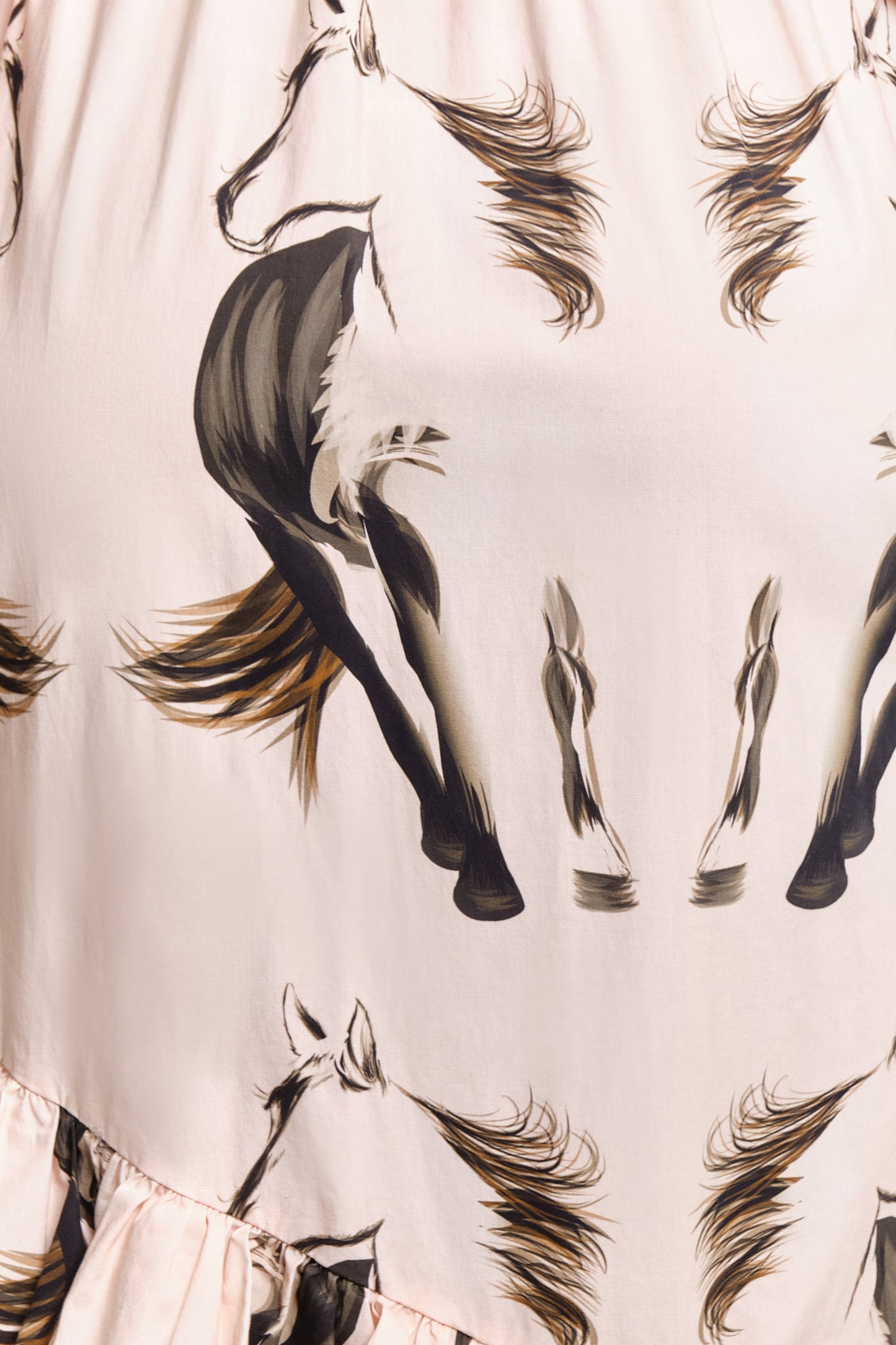 MEDELLIN DRESS - BEIGE HORSES