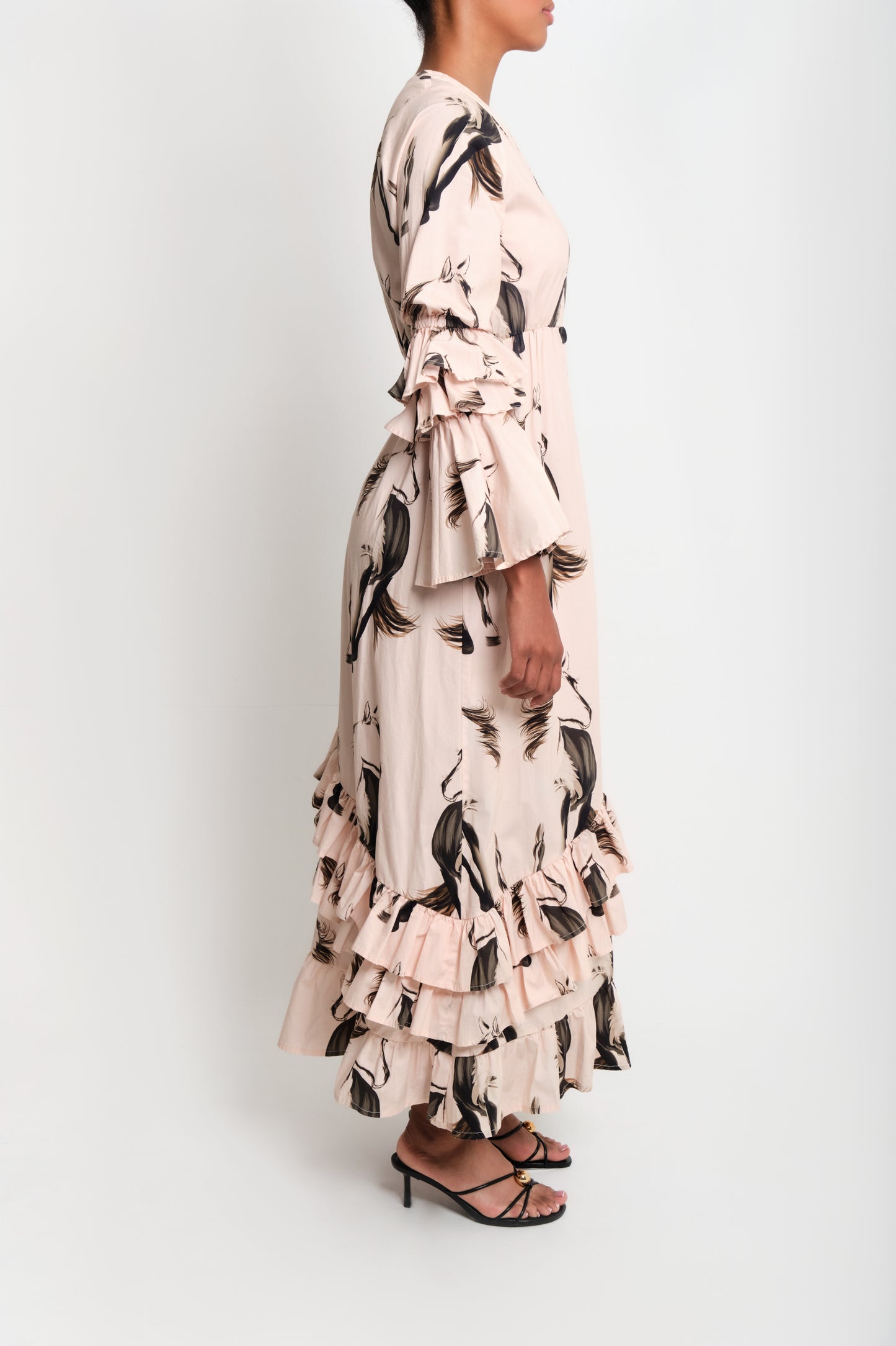 GAUCHO DRESS - BEIGE HORSES