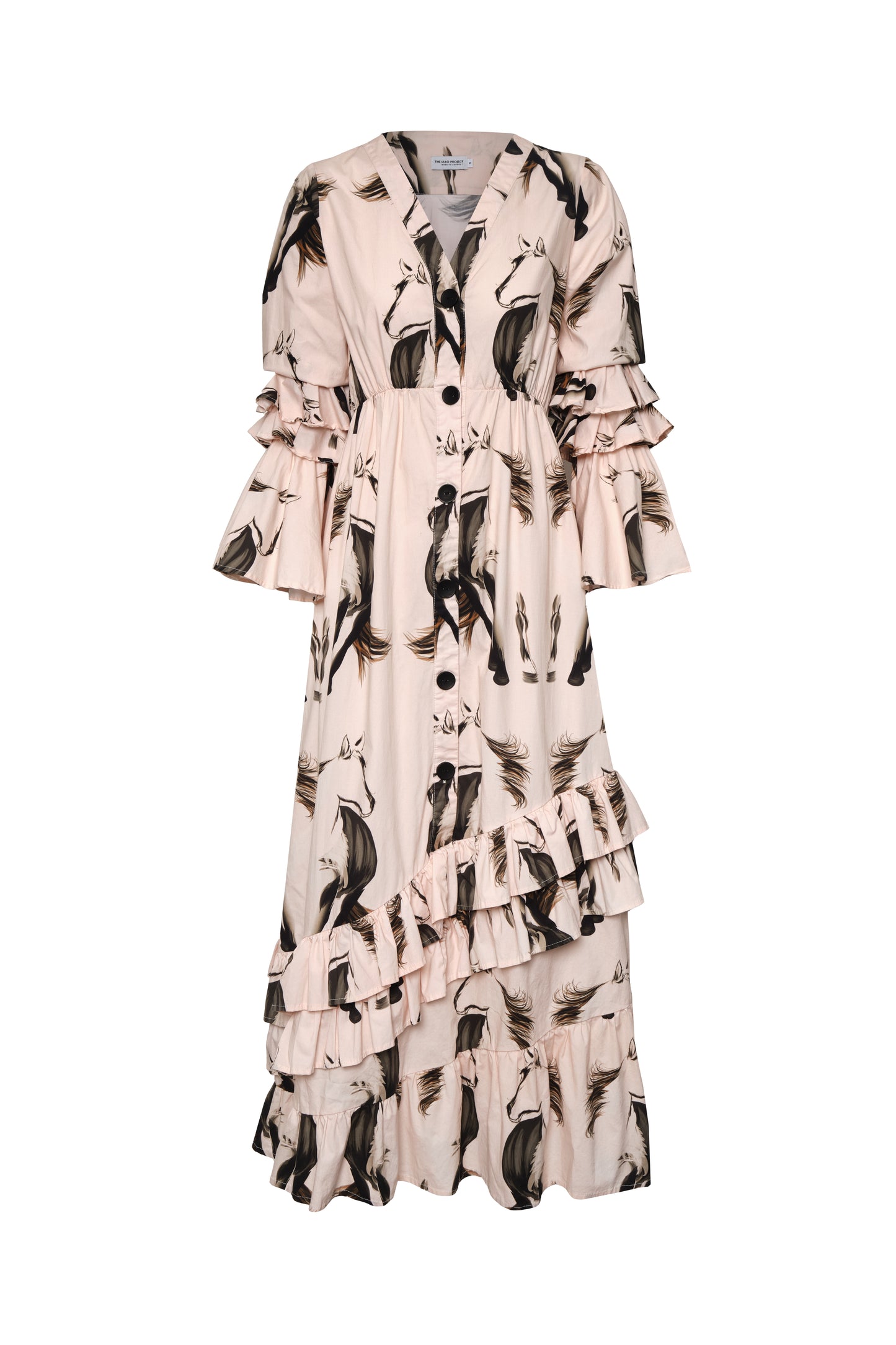 GAUCHO DRESS - BEIGE HORSES