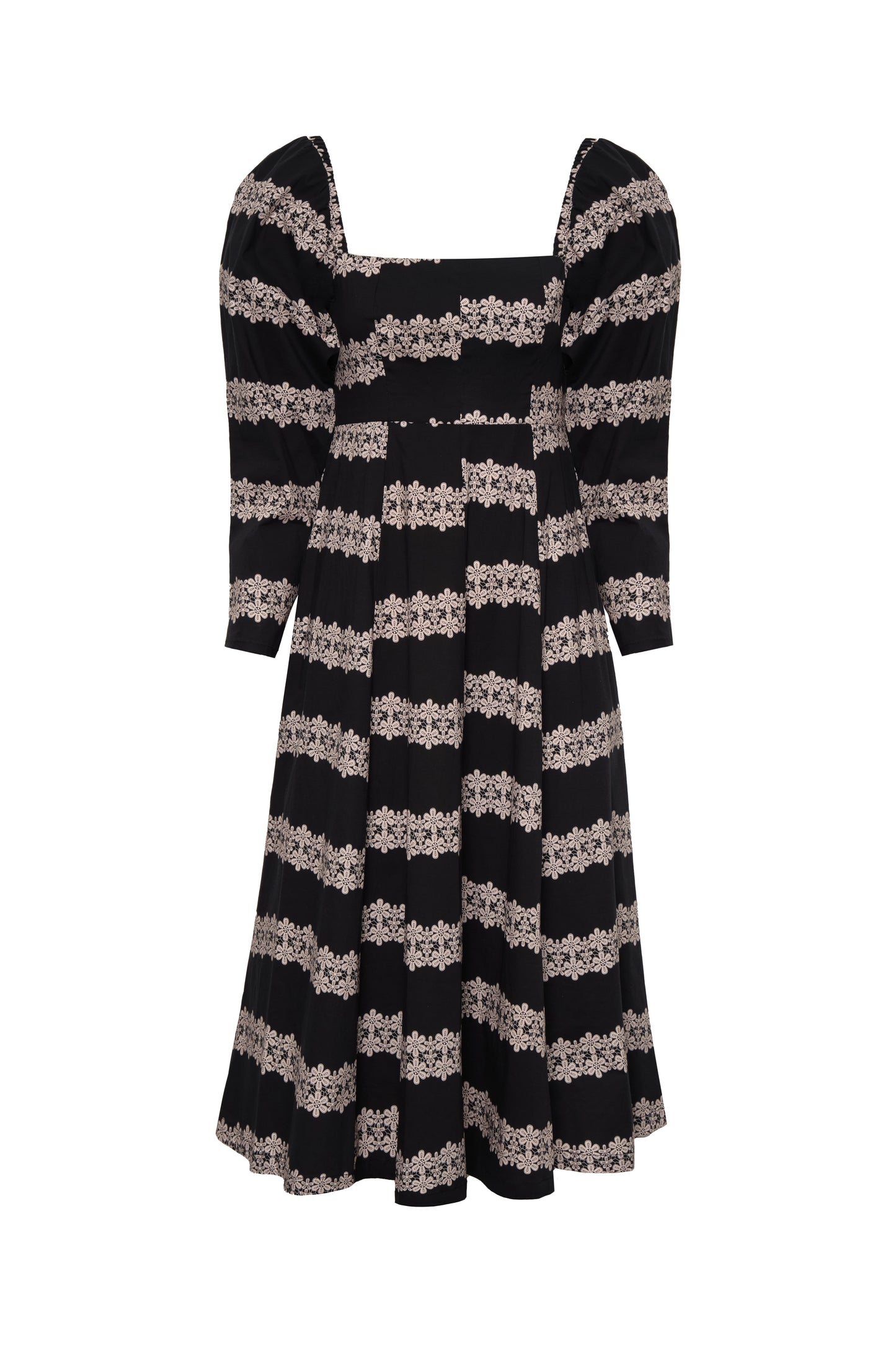 SQUARE DANCE DRESS - 2 LINES MACRAME