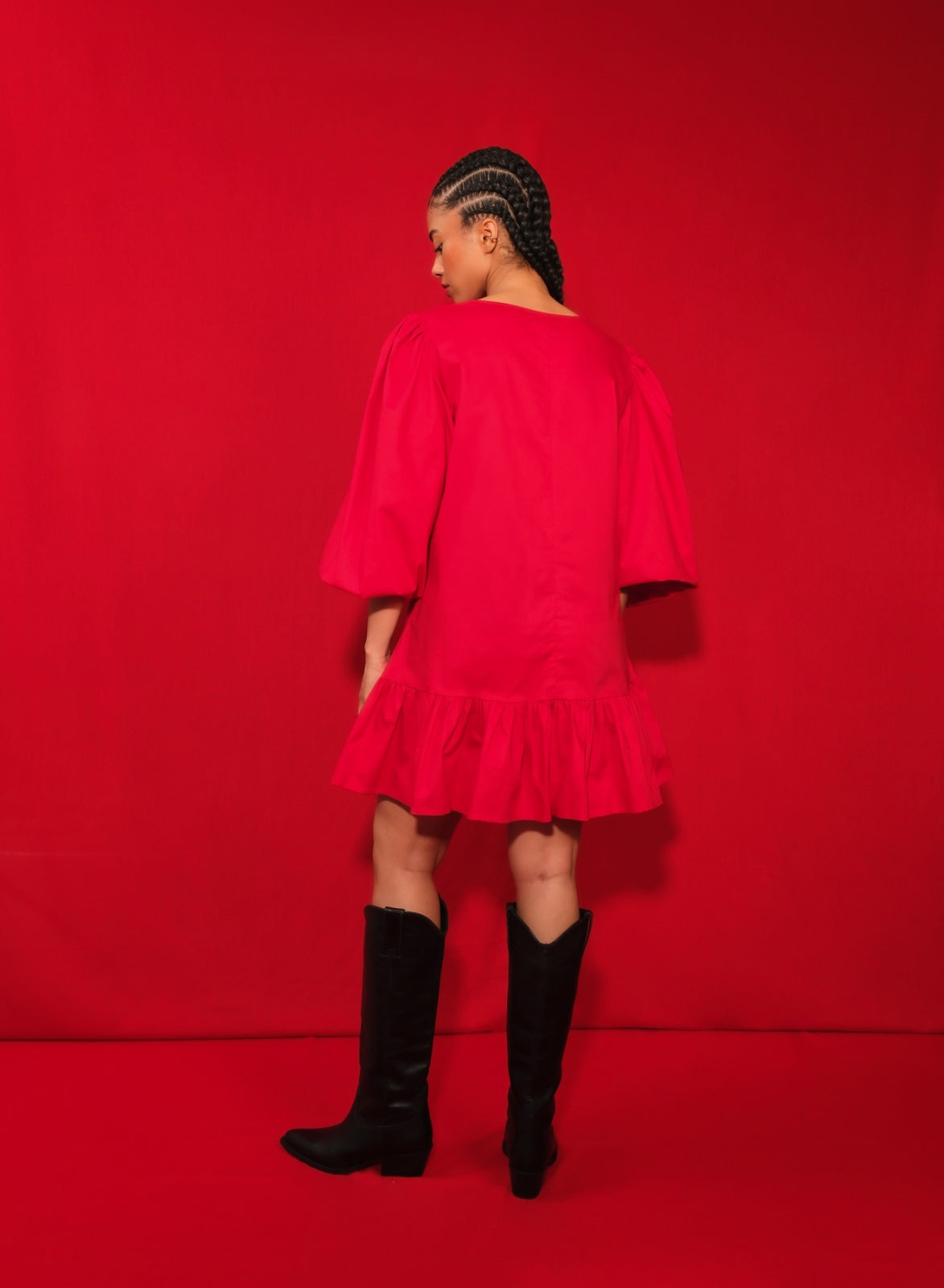 FUEGO SHORT DRESS - RED