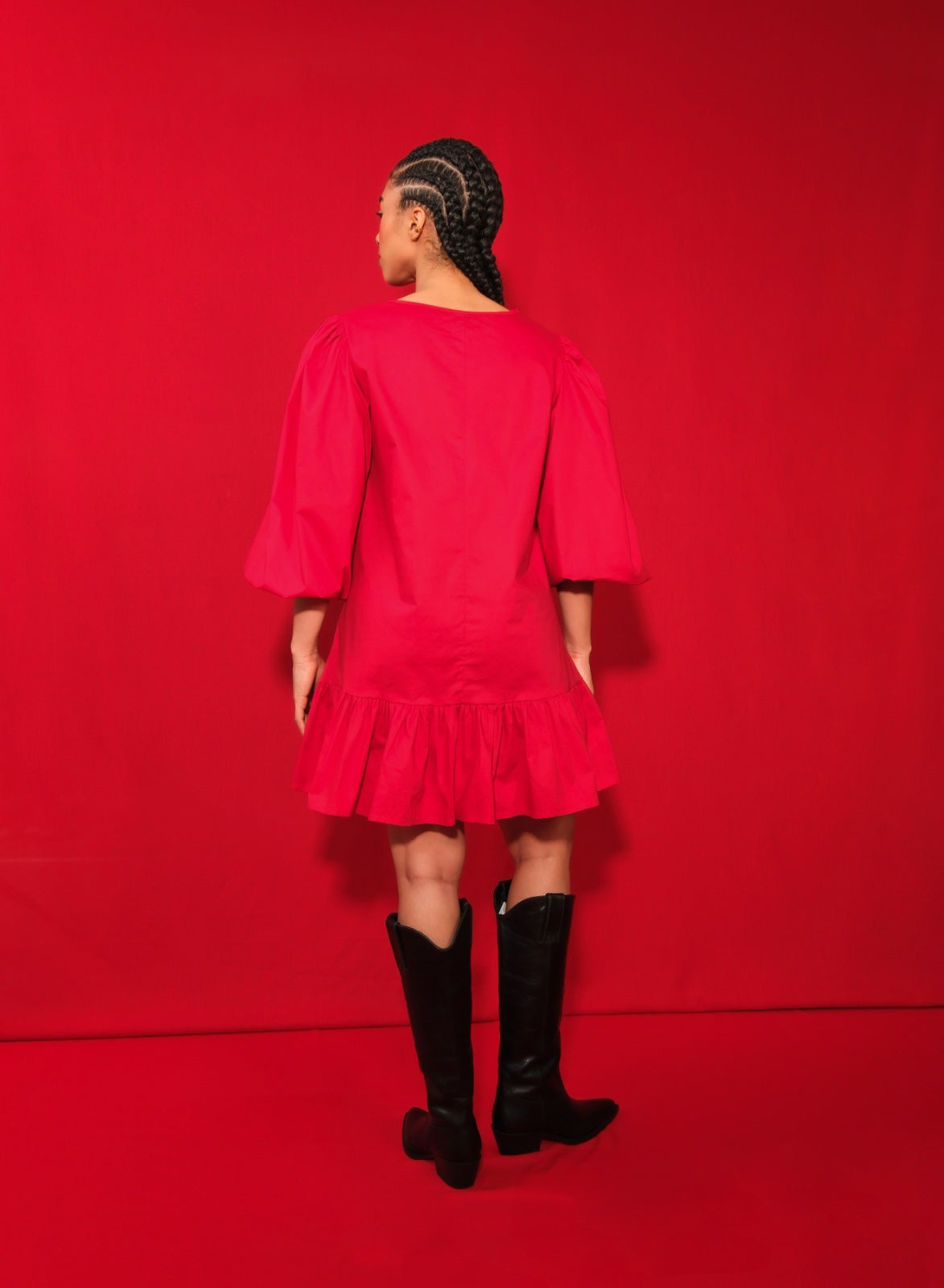 FUEGO SHORT DRESS - RED