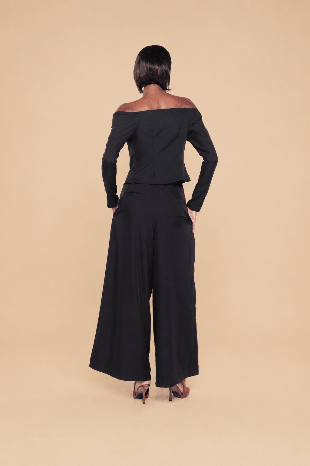 SILENCIO BLOUSE – BLACK CREPE - Lulo Project