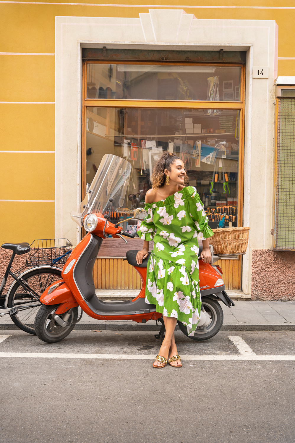 Daydreaming Dress - Green Hibiscus