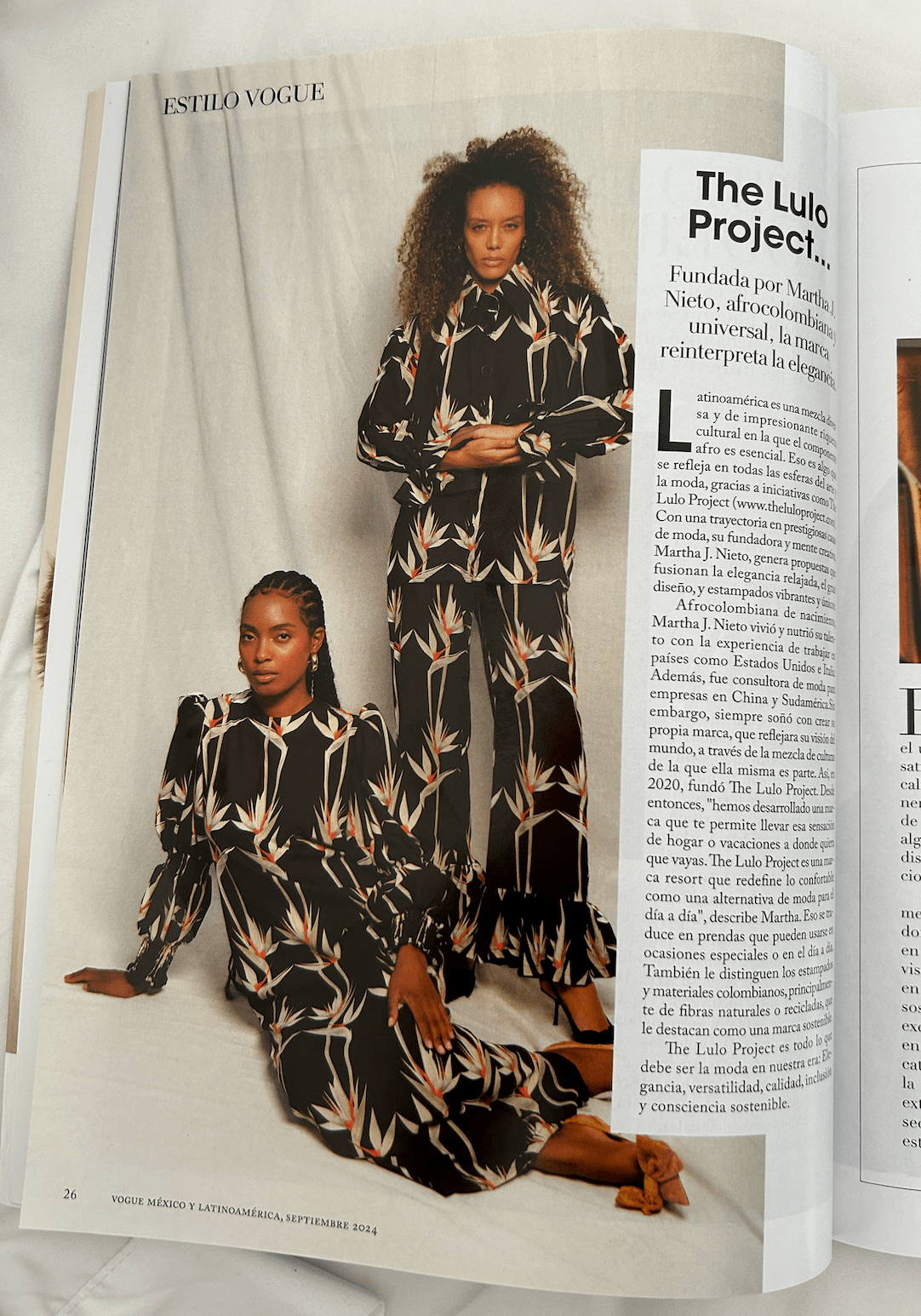 The Lulo Project Featured in Vogue Latinoamérica’s 25th Anniversary Edition! - Lulo Project