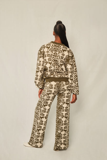 UNNAMED PULLOVER - GREEN FOLK PAISLEY