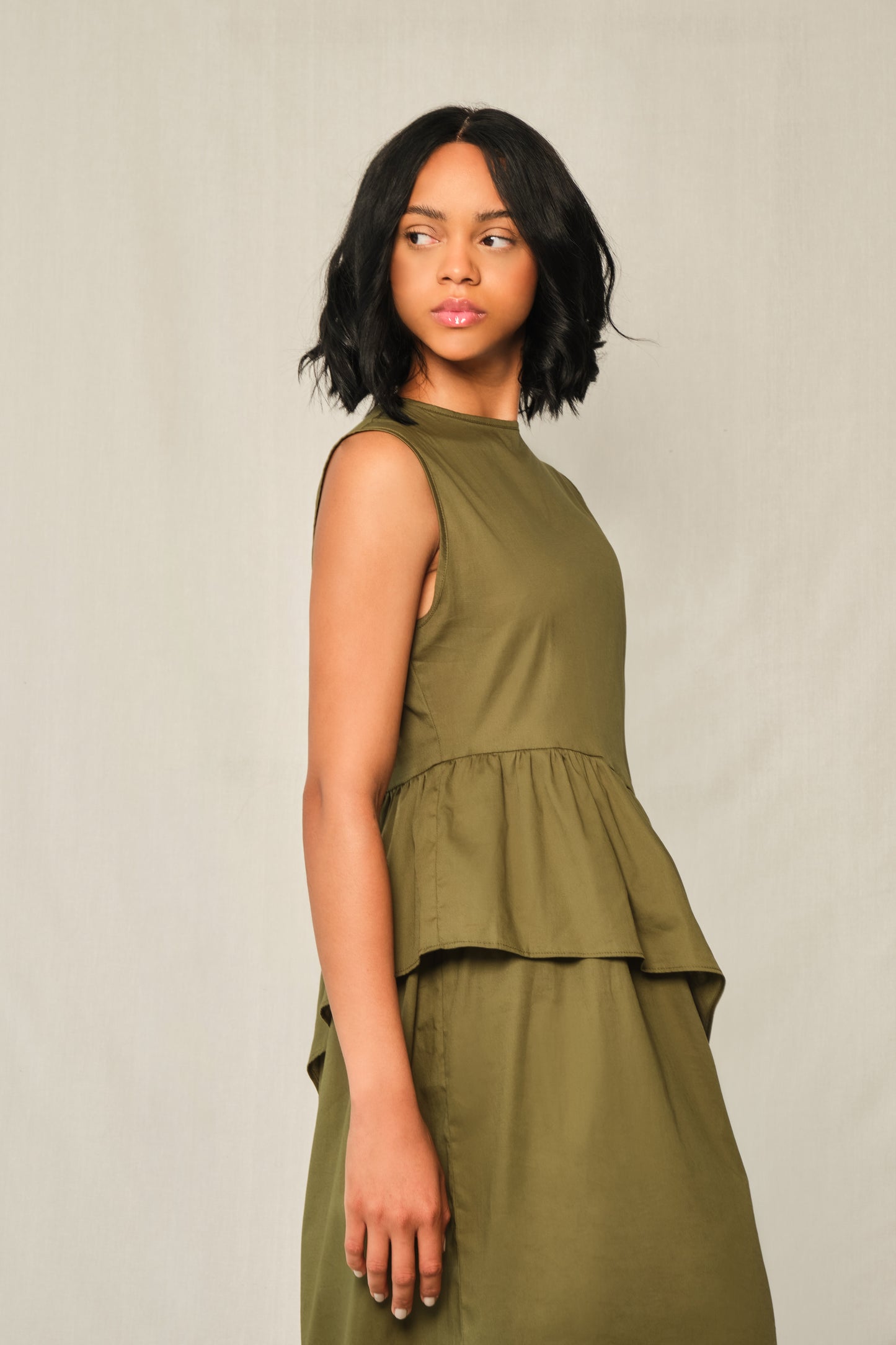 THE BLOODLINE DRESS - MILITARY GREEN