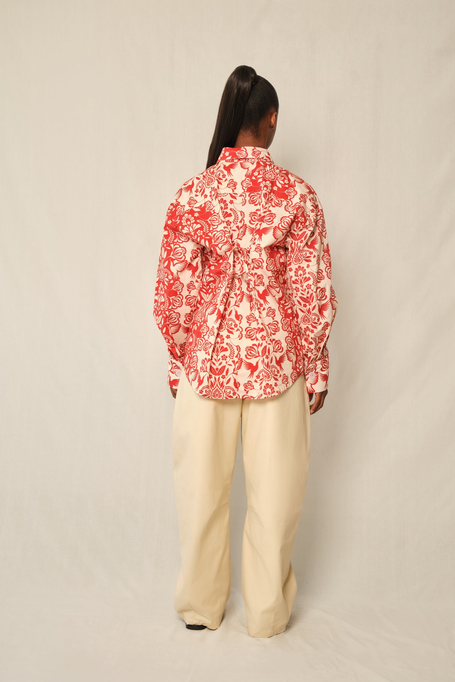 The Ceremony Shirt - Red Folk Paisley