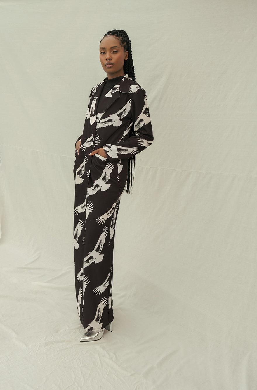 LAS BRISAS COAT - CONDOR BLACK MAXI