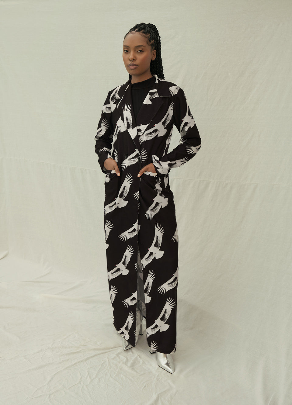 LAS BRISAS COAT - CONDOR BLACK MAXI