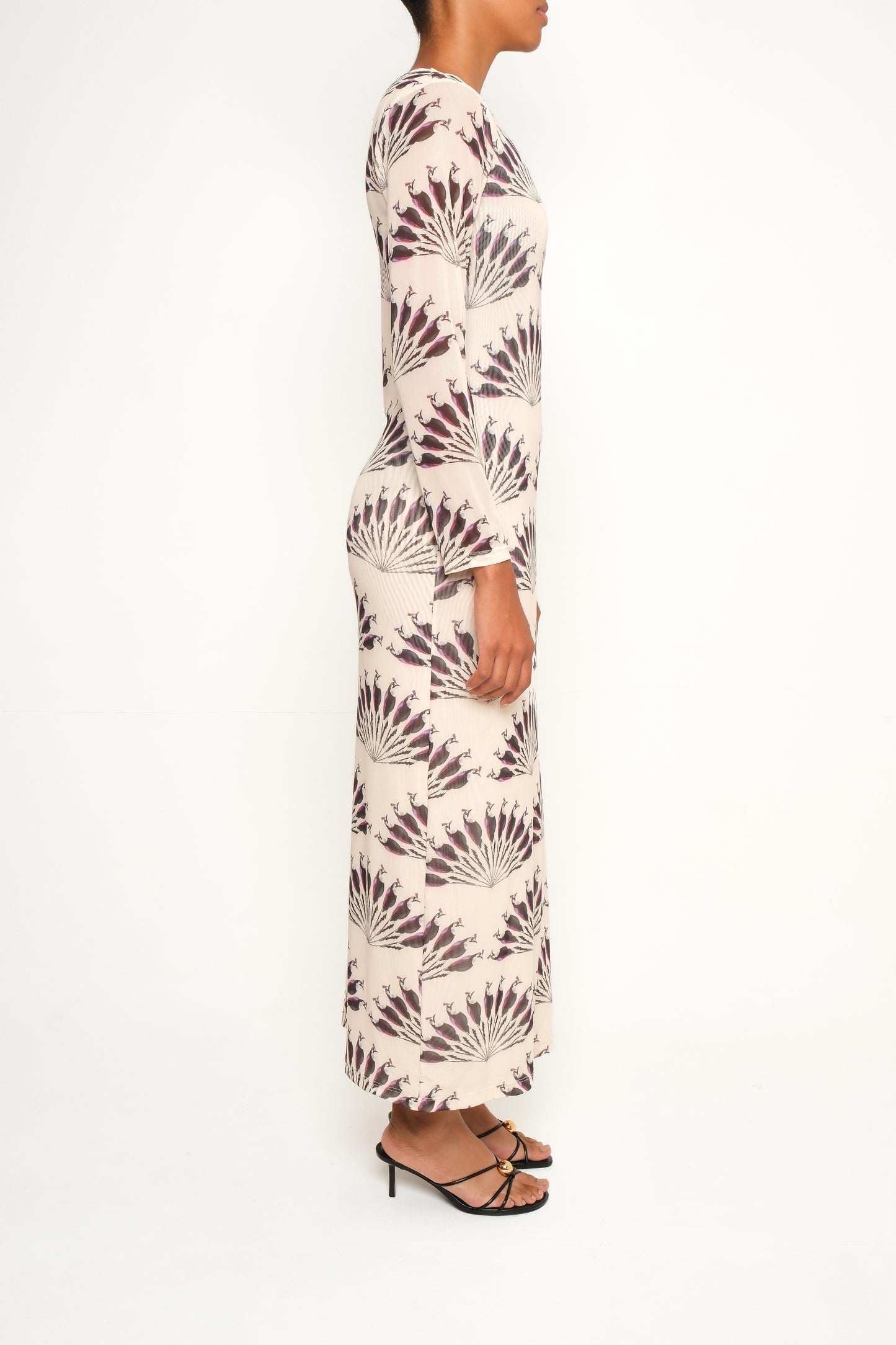 Nella Mesh Column Maxi Dress