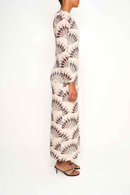 Nella Mesh Column Maxi Dress