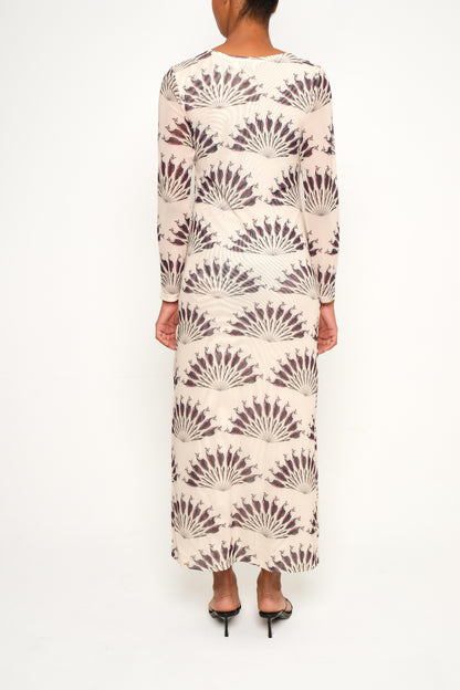 Nella Mesh Column Maxi Dress