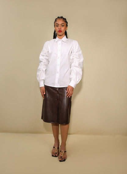 ALAMO SKIRT  - CHOCOLATE