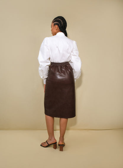ALAMO SKIRT  - CHOCOLATE