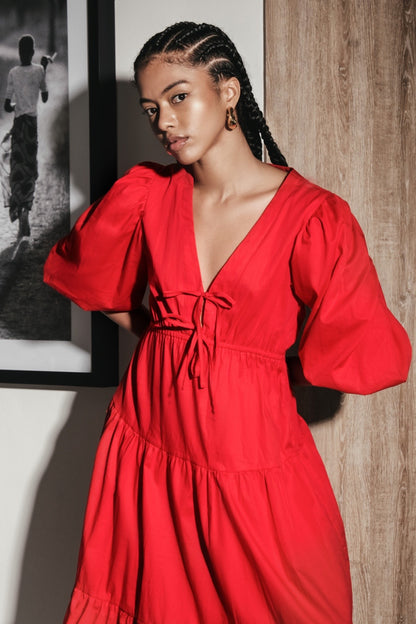LILIES DRESS - ROJO