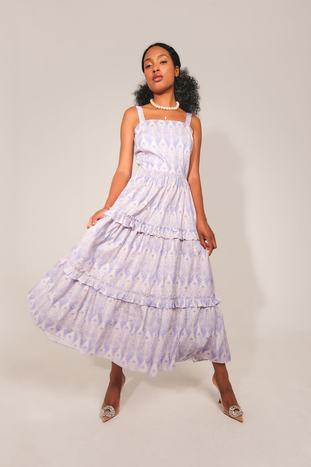 Antoniette Dress - Lilac Feather