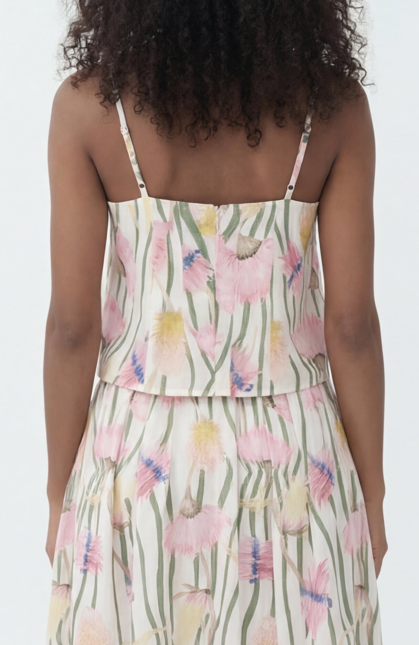 Reef Top en lino Aussie Desert Flowers