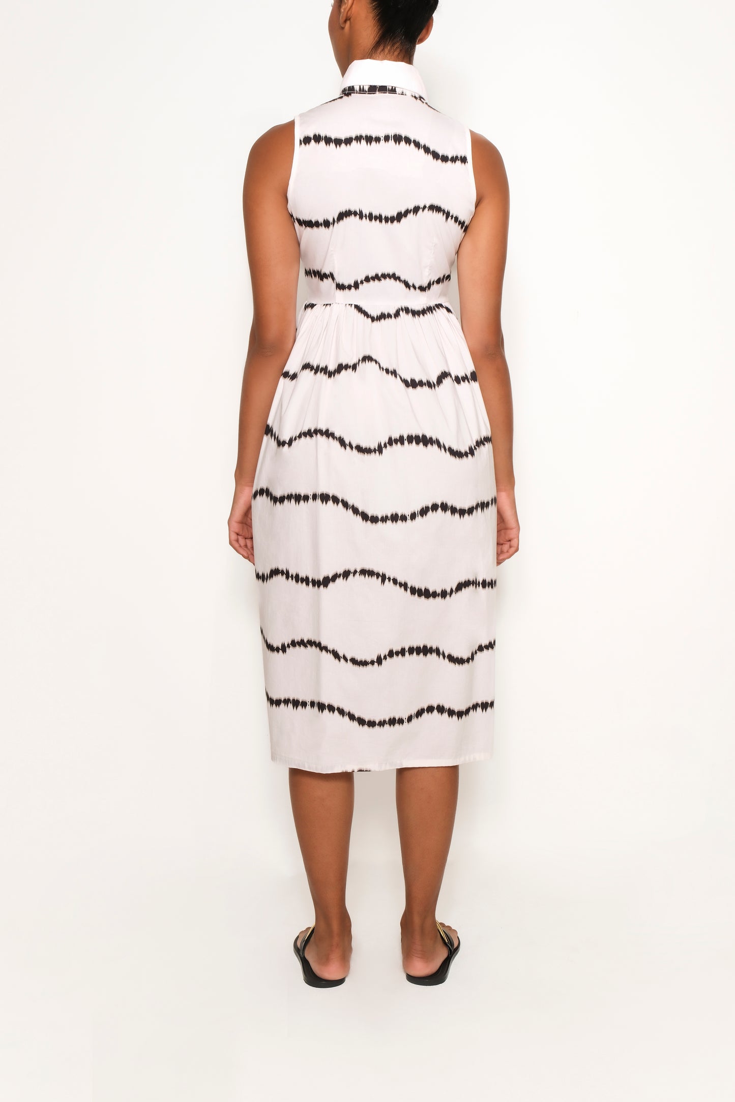 The Pier Dress - Beige Waves