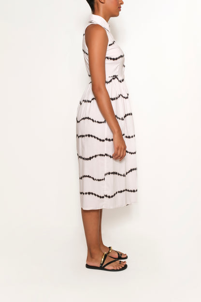 The Pier Dress - Beige Waves