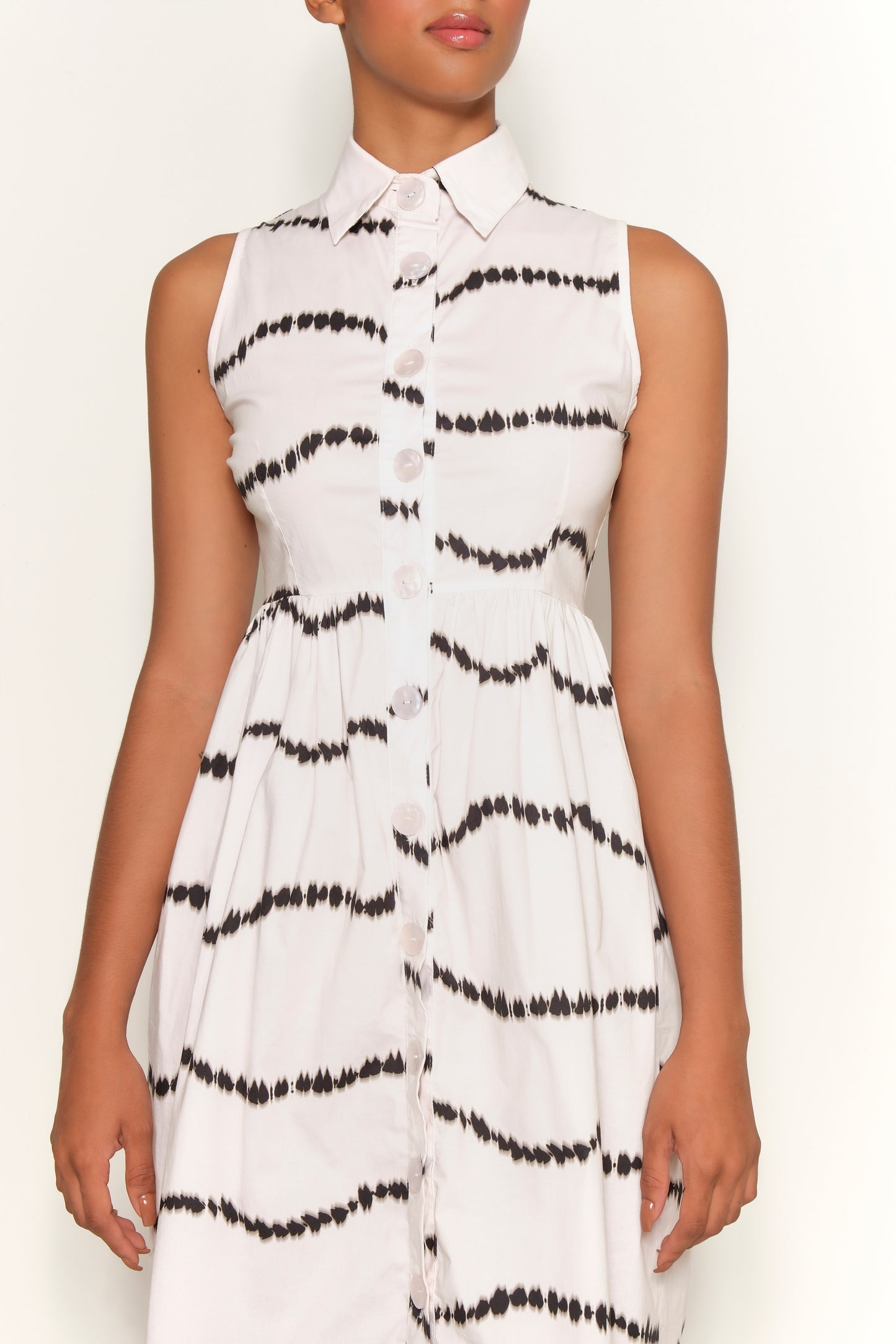 The Pier Dress - Beige Waves