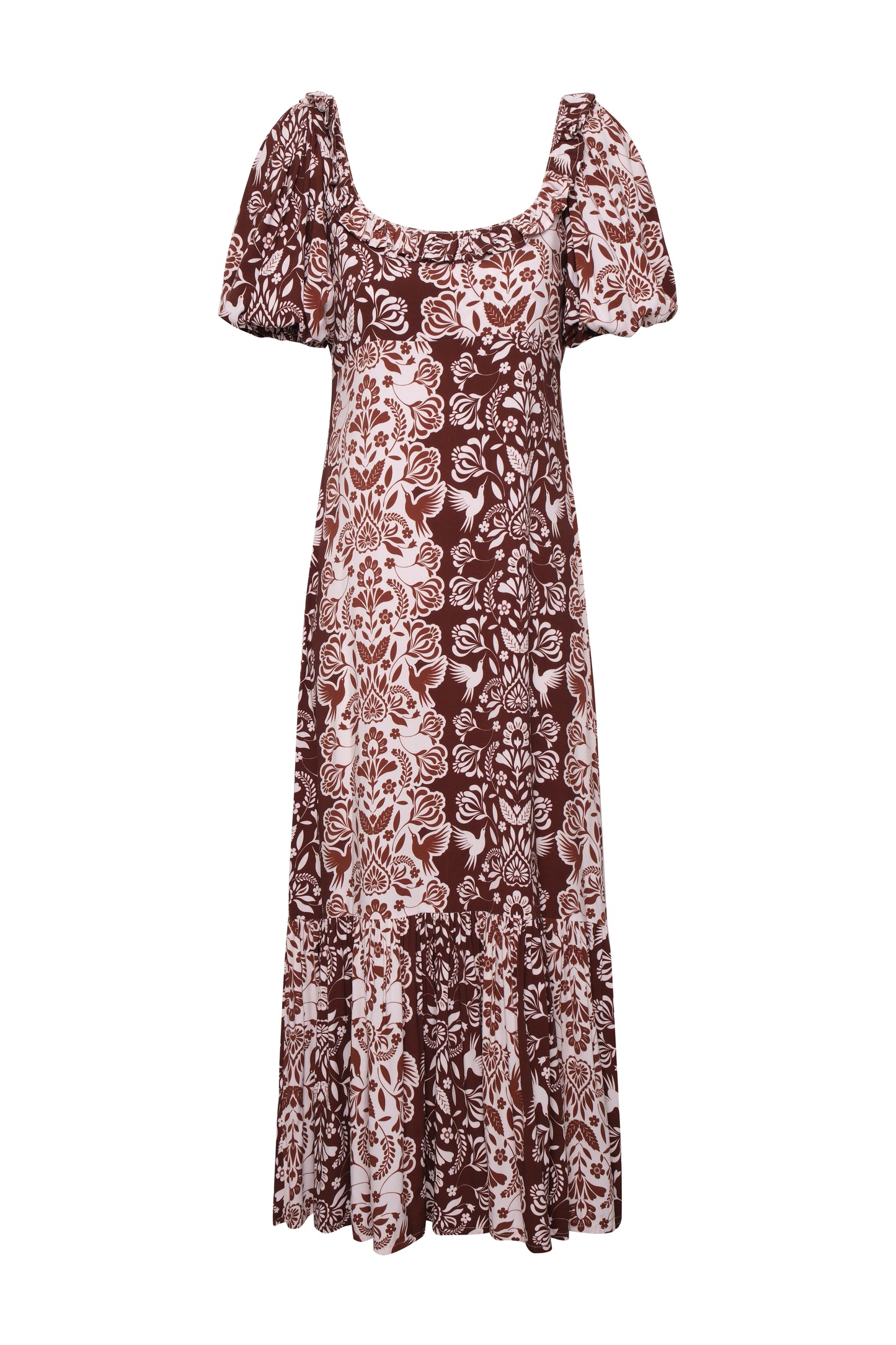 Signal Dress in Floral Print – Flattering Midi Dress with Puff Sleeves | The Lulo Project