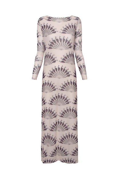 Nella Mesh Column Maxi Dress