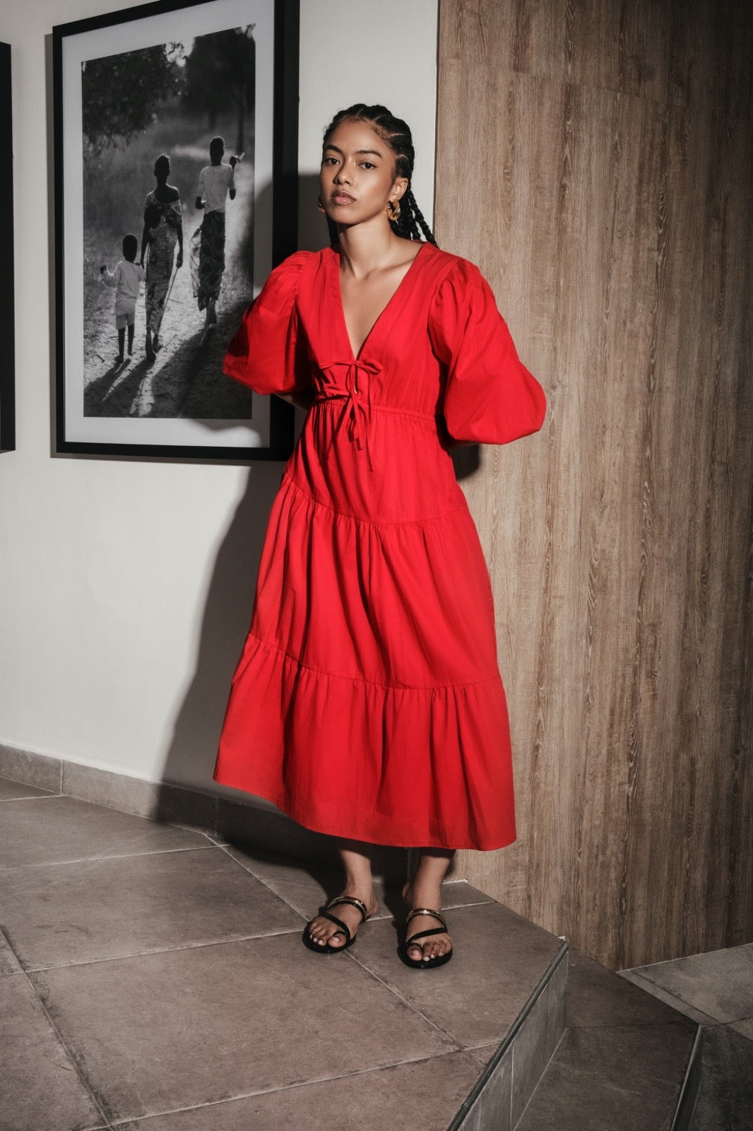 LILIES DRESS - ROJO