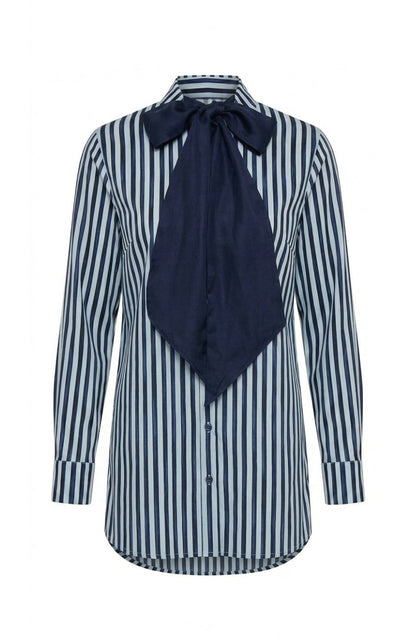 OLIVIA SHIRT - HERITAGE STRIPES MAXI BLUE