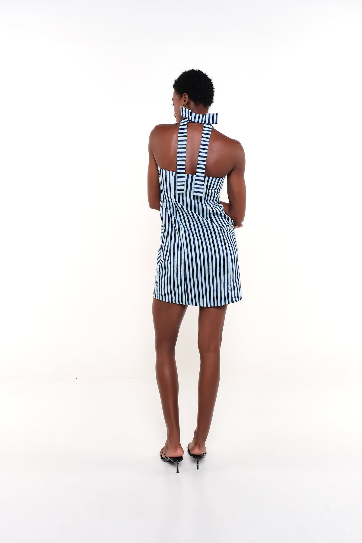ANA DRESS - HERITAGE STRIPES MINI BLUE