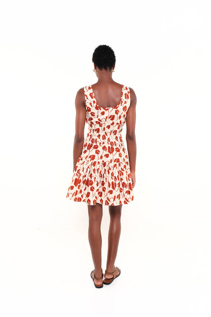 VICTORIA MINI DRESS - RED BRAVE FLORA