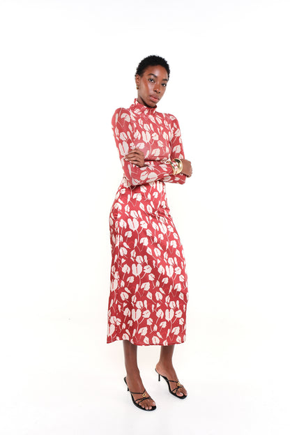 DANNA SKIRT - BEIGE BRAVE FLORA