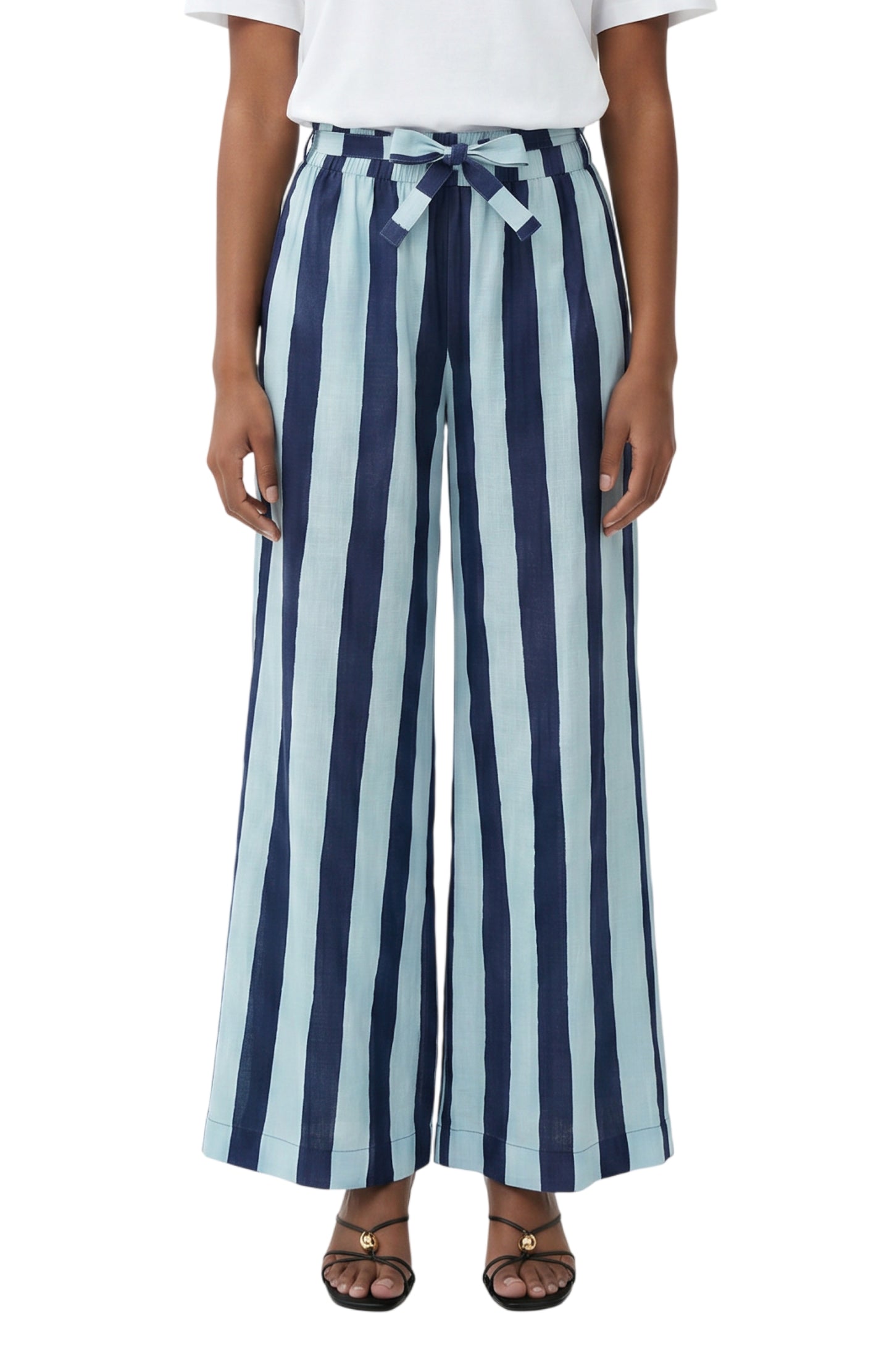 TARA PANTS - HERITAGE STRIPES MAXI BLUE